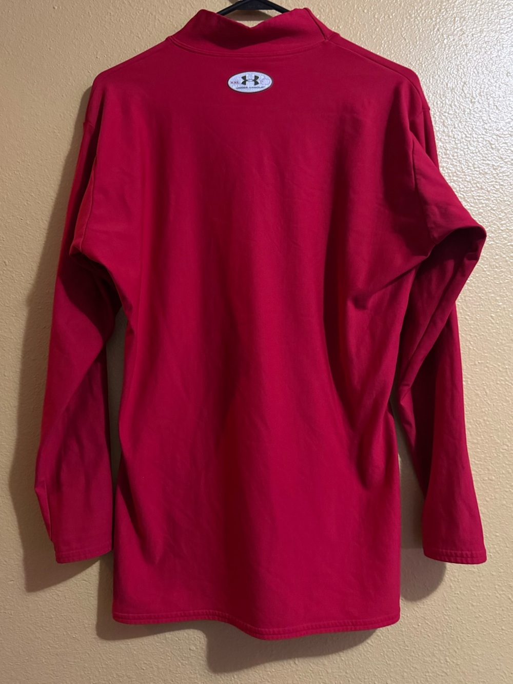 Under Armour Red Mock Neck Long Sleeve Cold Gear Size XXL - Picture 6 of 9